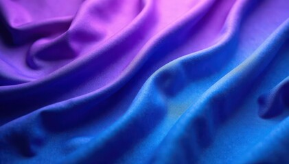 Obraz premium Abstract blue-purple gradient fabric folds, soft texture, blue, design