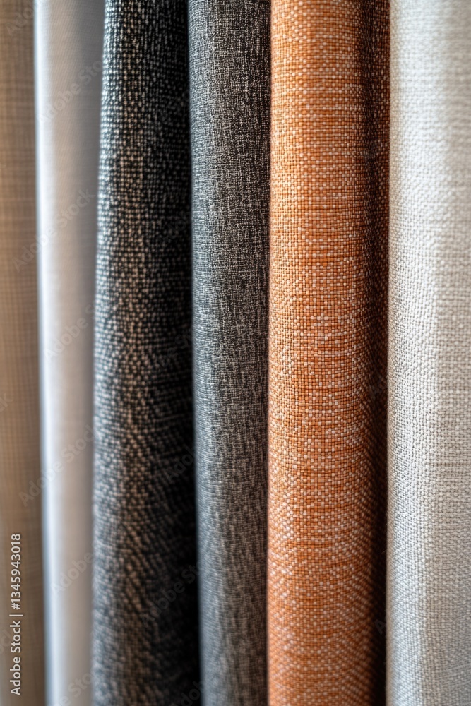Poster A collection of vibrant fabrics in various colors and textures, ideal for use as background or texture