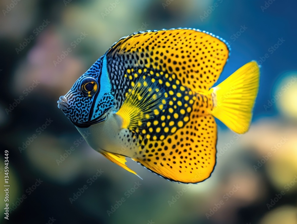 Poster A close-up image of a fish, ideal for use in educational or scientific contexts where a clear view of the fish's features is needed
