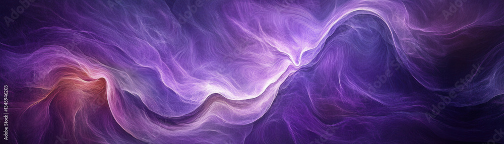 Poster abstract background of mystical digital aura with deep purple swirls and flowing patterns