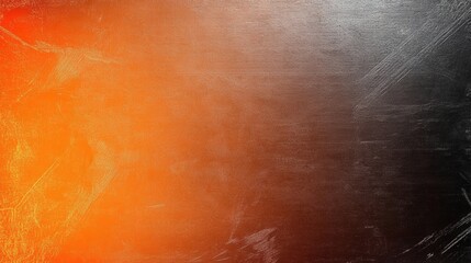 Fototapeta premium An abstract image featuring a gradient of orange to black, showcasing textured surfaces and a blend of colors.