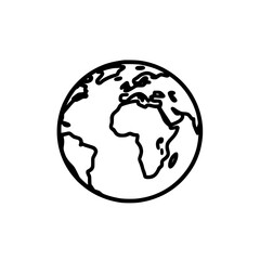 Obraz premium Global representation with continents outlined A minimalist design of our planet symbolizing unity and interconnectedness across geographies