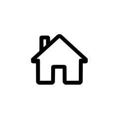 Obraz premium A simple house icon featuring a roof walls and chimney Great for representing home real estate or location services in a minimal graphic style