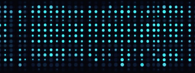 A digital pattern of glowing blue dots on a dark background