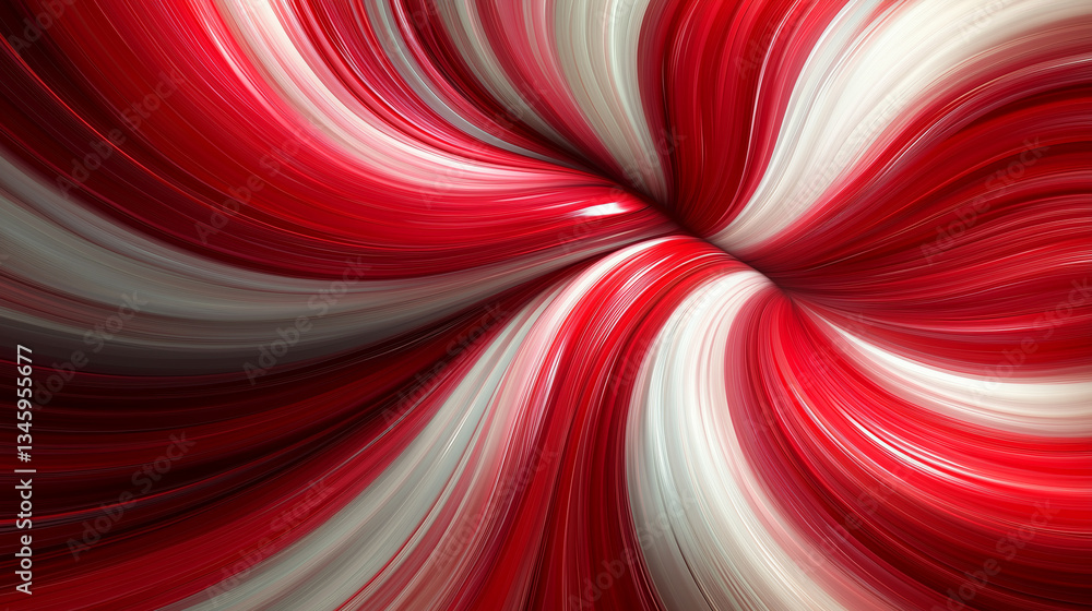 Wall mural vibrant abstract swirl of red and white colors creating a dynamic visual pattern in a modern artisti