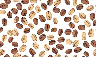 Obraz premium Coffee and accessories concept illustrations for wallpaper or advertising