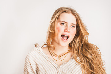 Model, jung, natürlich, blond