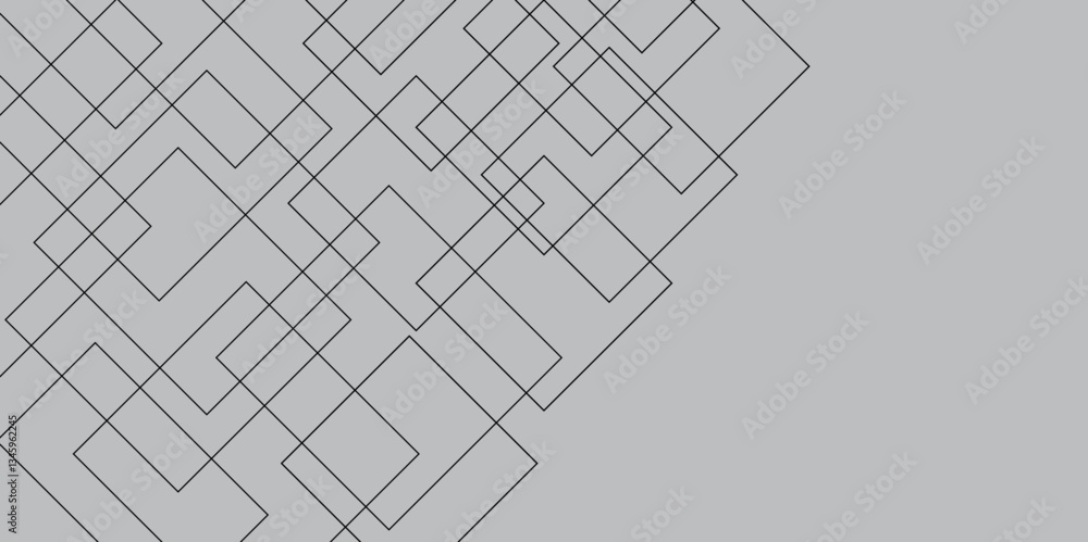 Aufkleber abstract white square shape with futuristic concept background. seamless abstract technology line tr