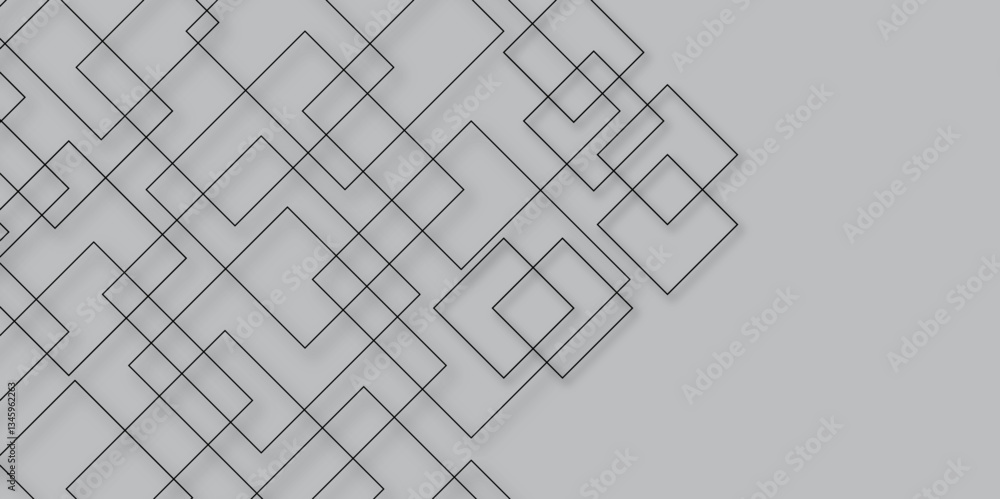 Aufkleber abstract white square shape with futuristic concept background. seamless abstract technology line tr