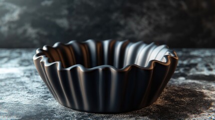 A close-up shot of a cupcake pan on a table, ideal for food or baking-related content