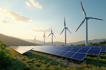 A renewable energy source that harnesses wind power to generate electricity