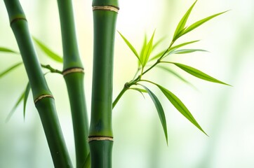 Obraz premium A tall, green plant with hollow stems and flat leaves