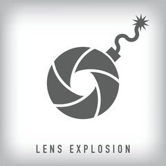 Different lens flare logo design. Simple technology company corporate logo template.