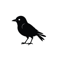 bird sitting black logo 