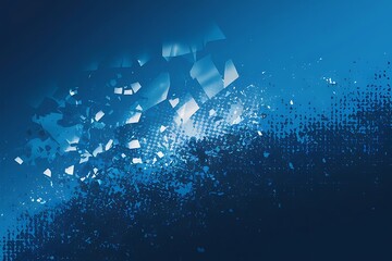 Naklejka premium Blank blue halftone background