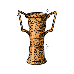 prize trophy sketch hand drawn vector
