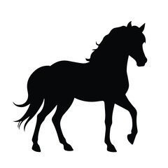 Simple Silhouette of a Horse in Profile
