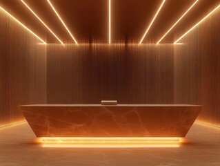 Luxury Hotel Reception Modern Marble Counter Design