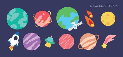 우주 행성 일러스트 © PIKEO