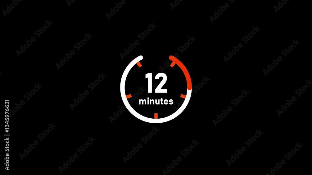 Aufkleber countdown timer with a smooth 60 minute countdown for precise time tracking. time loading countdown.