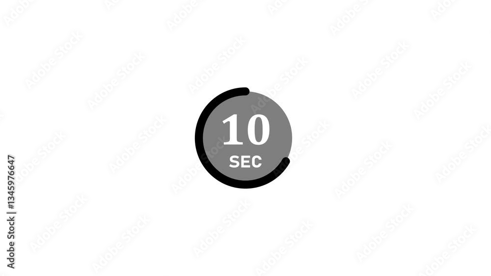 Poster countdown video from 15 to 1 seconds with smooth animation on a clean white background.