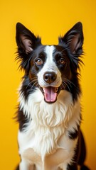 Fototapeta premium A happy dog with its tongue out