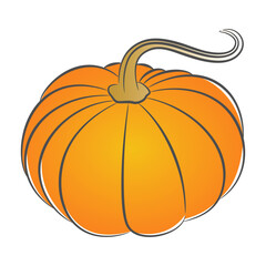 Vector Illustration of a Pumpkin – Autumn and Halloween Design