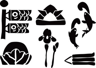 こどもの日のベクターイラストセット	