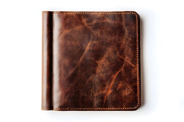 Stylish Leather Diary with Vintage Appeal isolated on white background