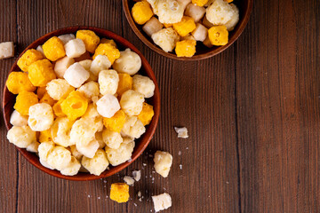 Various freeze dried cheese snacks
