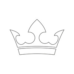 The crown is a symbol of monarchical power silhouetted on a white background