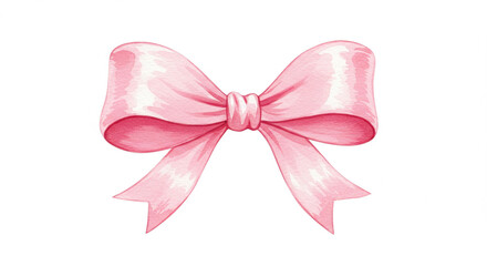 Elegant Pink Watercolor Bow Gift Ribbon Festive Decoration Birthday Wedding Present