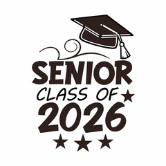 Elegant Senior 2026 Typography &ndash; Perfect for Invitatio