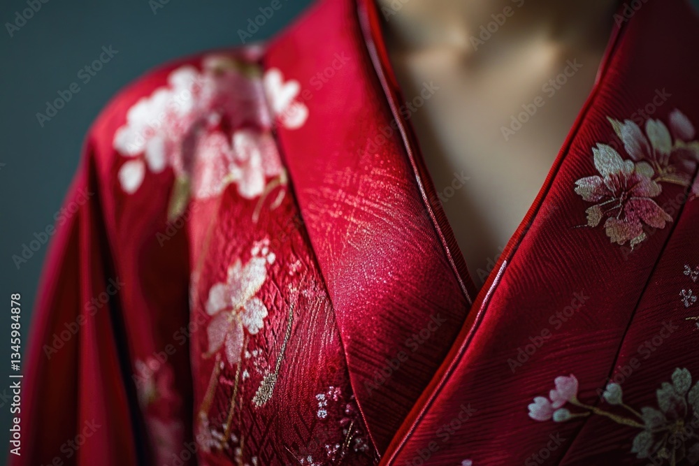 Aufkleber a close-up shot of a person wearing a distinctive red robe, suitable for use in dramatic or symbolic