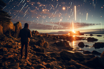 Witnessing meteor shower is like being transported to a celestial wonderland, where shooting meteors paint night sky with luminous cosmic trails, leaving you state of awe and wonder