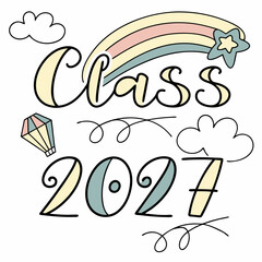 Minimalist and Fun Class of 2027 Digital 
