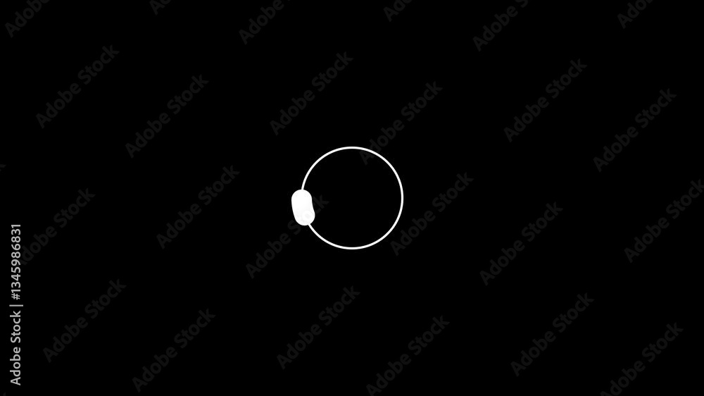 Poster loading icon animation on a black background. a sleek and dynamic loading icon animation displayed a