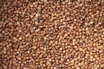 Natural looking buckwheat. Food texture.