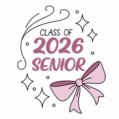 Cute and Fun Senior 2026 Bow Design for 