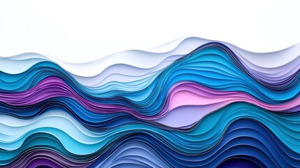 Soft Blue Water Ripple Effect on White Background