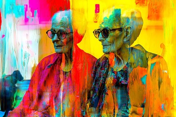 Metaphorical joint stiffness emotions of a growing old. Aging therapy. Old woman health. Aging emotions. Joint stiffness - obstacle in old age: abstract image of physical state. Aging symp.