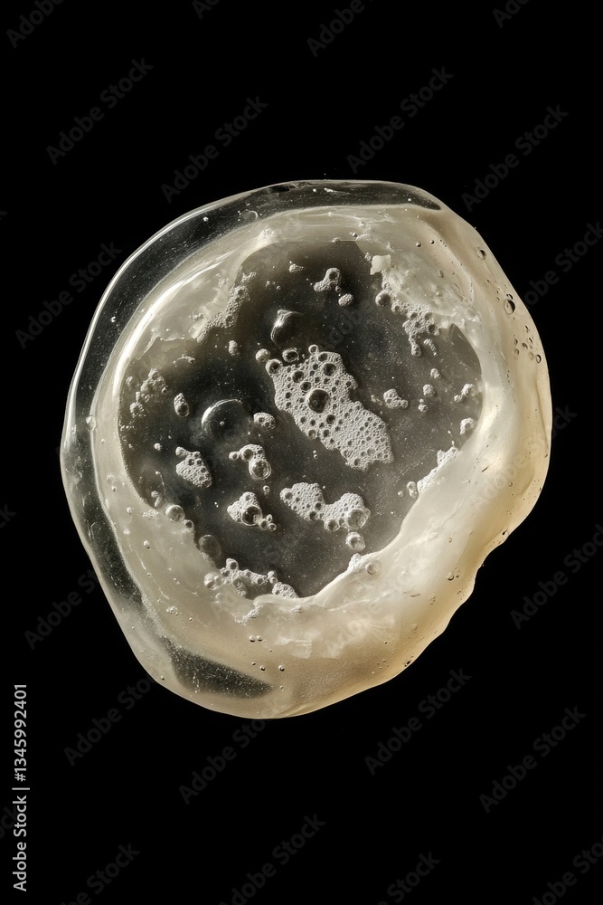 Poster a close-up shot of a glass object with air bubbles forming on its surface