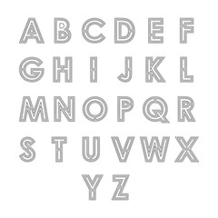 Set logo vector all alphabet letters full pack graphic design template vector illustration.