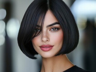 Discover the allure of the Sleek long bob with a silky mirror-like surface, refined elegance, a captivating hairstyle that epitomizes modern chic Explore how this effortlessly stylish cut, perfect