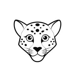 Leopard Head Vector Illustration – Wild Animal Icon, Modern Design, Animal Silhouette
