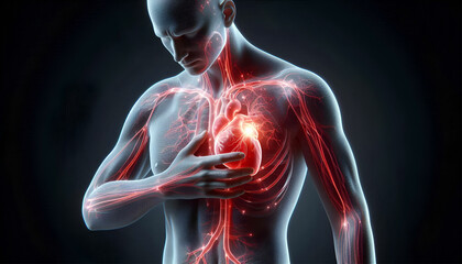 person suffering from heart pain