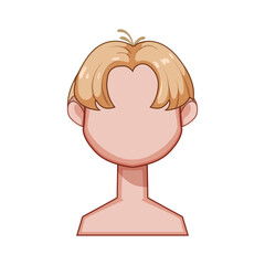 spiky hairstyles for kid boy cartoon vector illustration