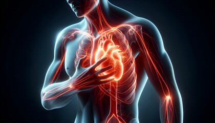 person suffering from heart pain