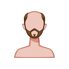 waves hairstyles for men cartoon vector illustration