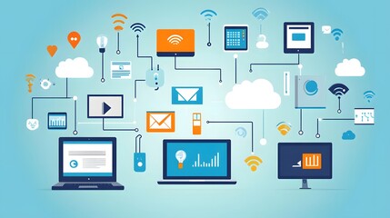 Devices connecting to cloud servers sharing information and data